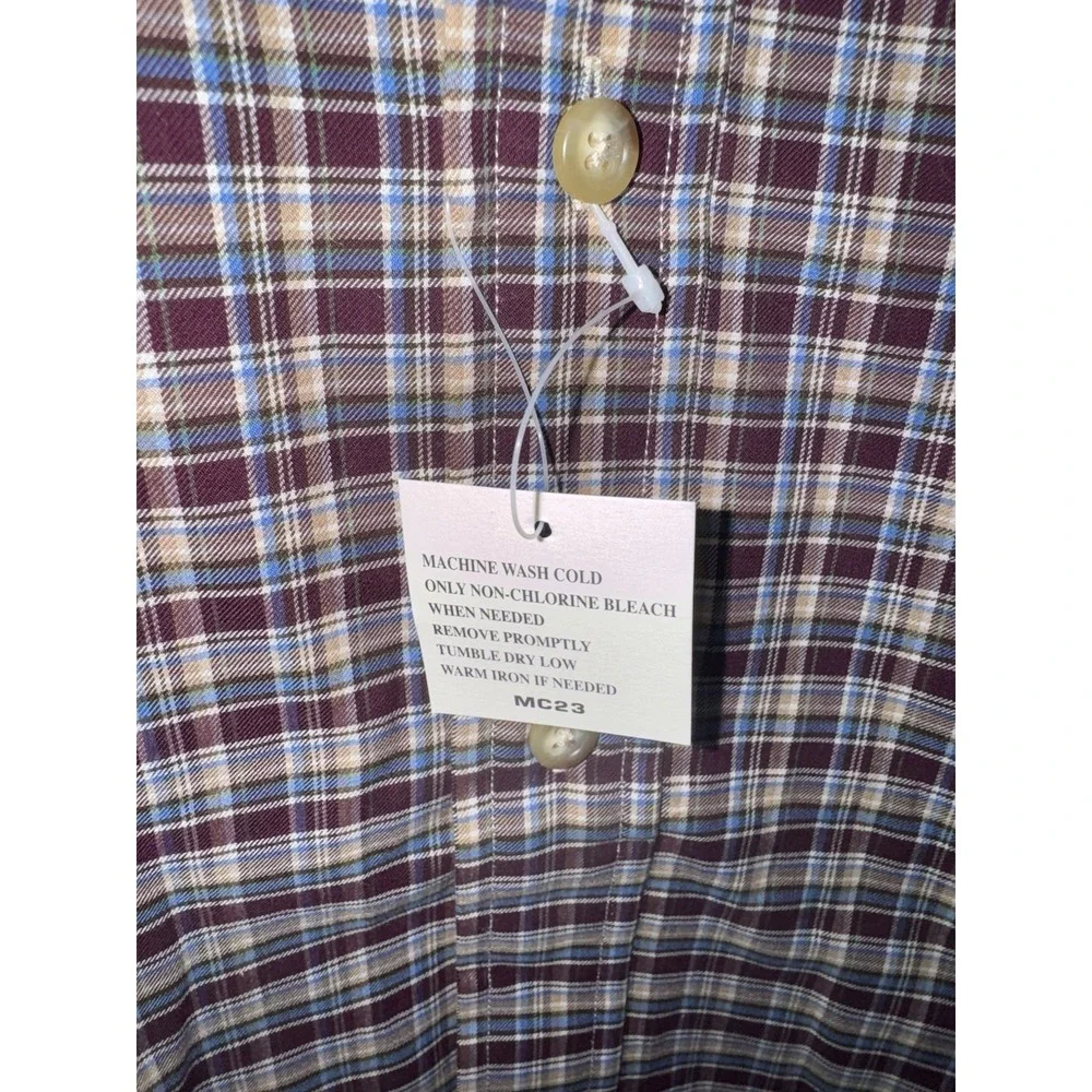NWT Men's Ralph Lauren Oxford Long Sleeve Button Down Plaid Shirt XXL‎ Pony